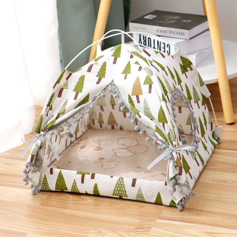 Cozy Cat Tent House – Soft Enclosed Pet Bed for Cats