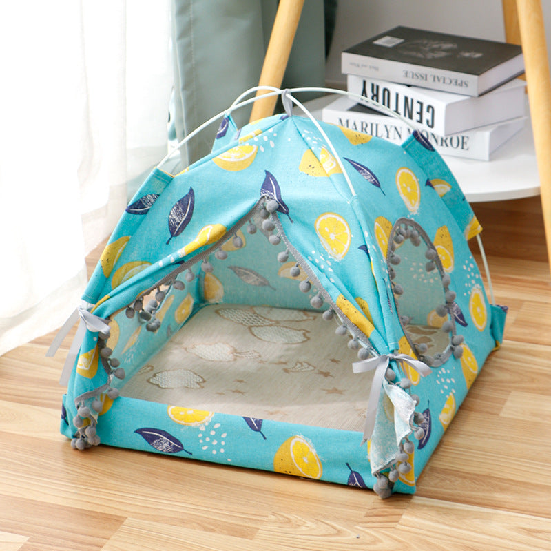 Cozy Cat Tent House – Soft Enclosed Pet Bed for Cats