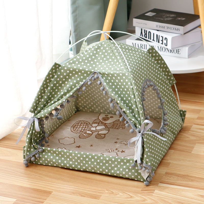 Cozy Cat Tent House – Soft Enclosed Pet Bed for Cats