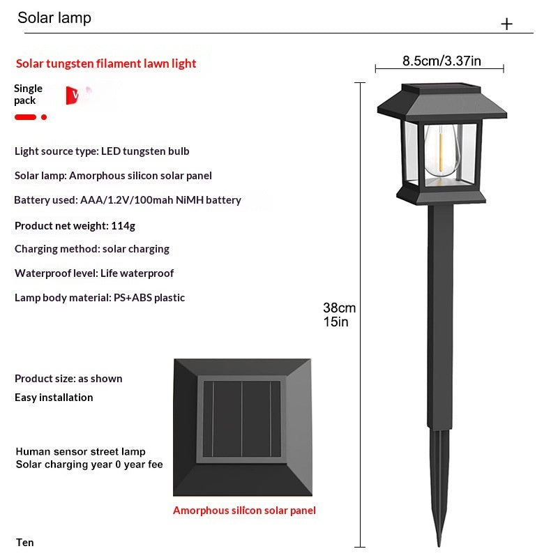 Vintage Solar Garden Landscape Light